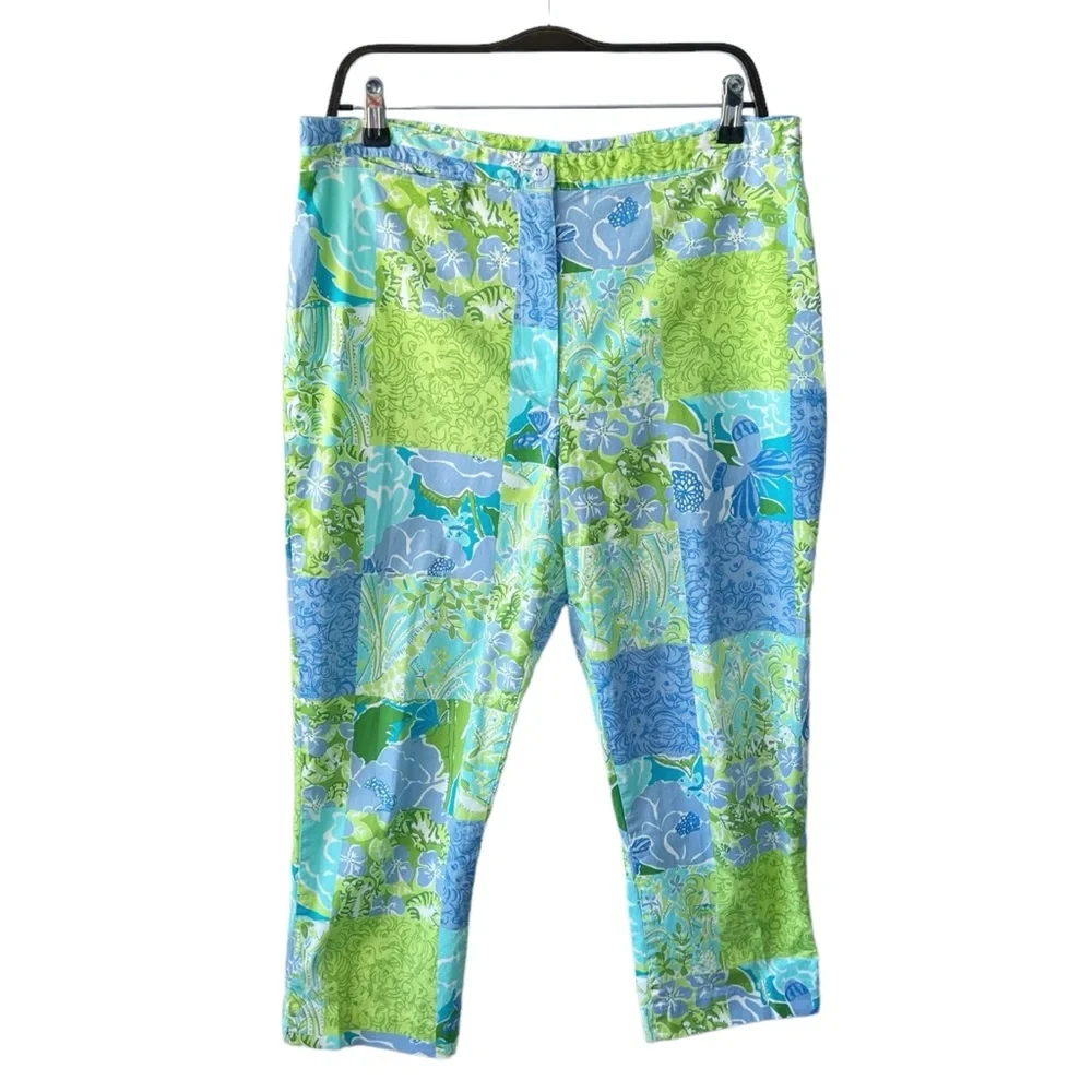 Lilly Pulitzer Vintage Safari Jungle Patchwork Capri Crops | 12